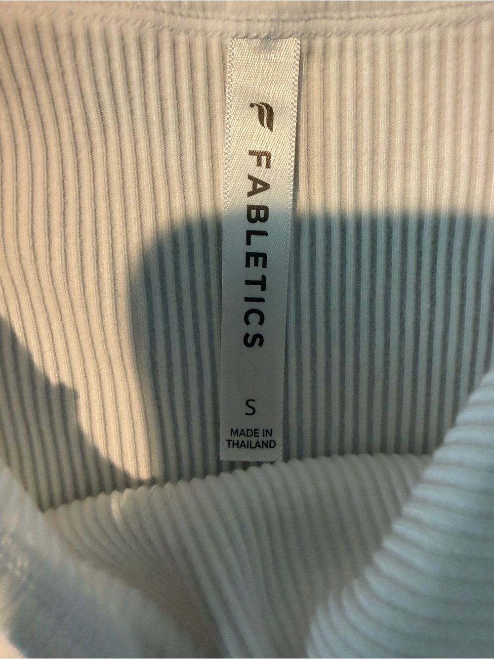 Fabletics White Ribbed Square-Neck Tank - Picture 2 of 4
